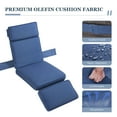 thumbnail image 5 of Gymojoy Brown Wicker 2-Piece Outdoor Chaise Lounge Chair, Patio Adjustable Backrest and Cushion Recliner with Olefin Soft Cushion, 5 of 8