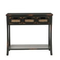 thumbnail image 2 of SAFAVIEH Autumn Country Rustic 3 Drawer Storage Console, Distressed Black, 2 of 5