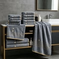 thumbnail image 5 of Btomtd Star Embroidered Bath Towels Set, Set of 8, 2 Bath Towels & 2 Hand Towels & 4 Square Towels, Soft & Absorbent, Gray, 5 of 6