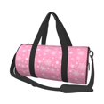 thumbnail image 1 of Fotbe Snowflake pink backgrounds Bolsa Deportiva de Lona Plegable con Estampado, Bolsa de Gimnasio con Bolsillo Seco/Húmedo, Bolsa de Viaje Ultraligera de Gran Capacidad, 1 of 6