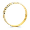 thumbnail image 2 of Wellingsale Ladies Solid 14k Two 2 Tone White and Yellow Gold Polished Diamond Cut CZ Cubic Zirconia Wedding Ring Band - Size 7, 2 of 5
