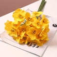 thumbnail image 2 of 15.35'' Yellow Artificial Daffodils Flowers - Faux Narcissus Plants Silk Daffodils Flowers with Stems Flower Arrangement for Party Wedding Office Store Home Decor, 2 of 8
