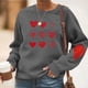 thumbnail image 2 of RKSTN Women's Valentine's Day Sweatshirts Oversized Crewneck Valentines Heart Graphic Print Hoodless Sweatshirt Womens Casual Plus Size Round Neck Loose Comfy Sweatshirt Fall Spring Clothes, 2 of 6