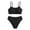 Black, variant on LYHao Solid Color Children's Swimsuit For Girls,2 Piece Bathing Suit 13 Years Black