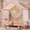 Natural, variant on Mirightone Montessori Bed Full, Floor Bed with Rails, Wood House Floor Bed with Canopy, Pink