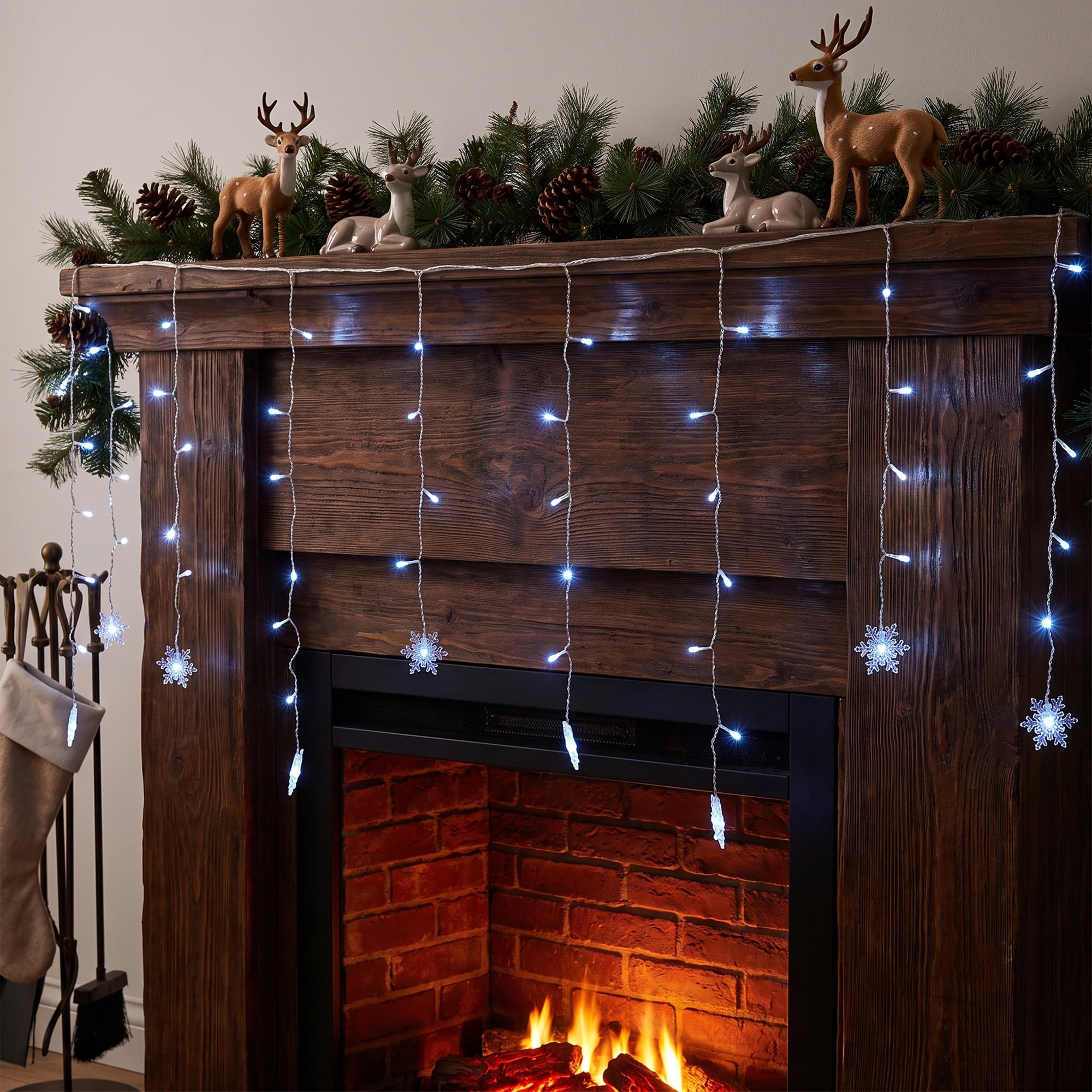 Unique Bargains 3D Snowflake Decor Lights for Indoor 3.5 ft White US Plug In Powers