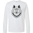 thumbnail image 3 of Inktastic Tribal Wolf Head Long Sleeve T-Shirt, 3 of 5