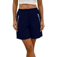 thumbnail image 6 of Hurxie Women's Hiking Cargo Shorts Quick Dry Lightweight Athletic Outdoor Shorts for Workout with Zipper Pockets Navy,M, 6 of 7