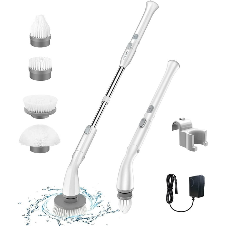 HOMITT Cordless Power Scrubber Electric with 3 Cleaning Brush Heads