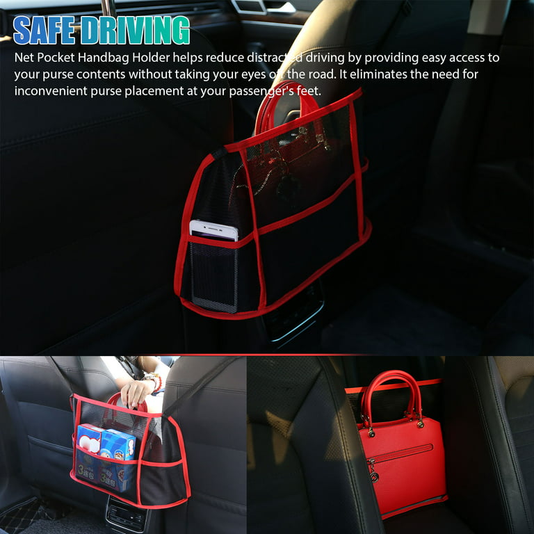 1/3 Layers Car Storage Net Bag Organizer Between Car Seats Stretchable  Elastic Mesh Bag Organizer Car Accessories Interior