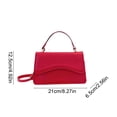 thumbnail image 3 of Fashion Textured Women's Handbag, New Versatile Shoulder Crossbody Small Square Bag, Solid Color Purse for Office Commute and Casual Outing Gift, 3 of 6