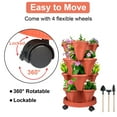 Stackable Planter, Vertical Garden Planter, Strawberry Planter, Indoor/Outdoor Planters, 4 Tier