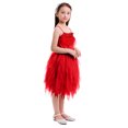 thumbnail image 2 of IBTOM CASTLE Kids Toddler Girls Princess Ballerina Dress Pageant Birthday Party Prom Wedding Formal Short Gown 4-5 Years Red, 2 of 8
