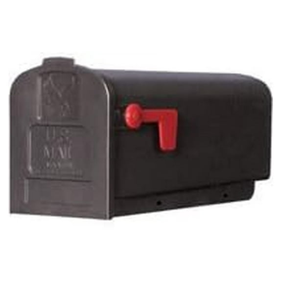 Solar Group PL10B Plastic Rural Black Mailbox