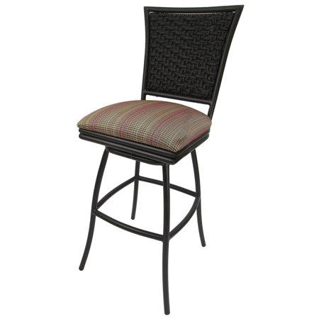 Outdoor Patio Extra Tall Spectator Swivel Armless Bar Stool 35  - Erin