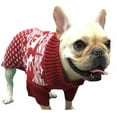 thumbnail image 3 of Red Christmas Reindeer Holiday Festive Dog Sweater for Large Dogs, XX-Large (XXL) Size 23" Back Length, 3 of 7