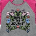 thumbnail image 3 of Instant Message - Trust The Journey  - Toddler & Youth Girls Raglan Graphic T-Shirt, 3 of 6