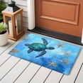 thumbnail image 6 of Rectangle Rug 2x3ft Area Rug, Retro Ocean Sea Turtle Starfish on Blue Area Rugs for Living Room Bedroom, Underwater World Floor Mat Non-Slip Non-Shedding Carpet Indoor Accent Rugs, 6 of 9