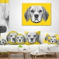thumbnail image 3 of Designart Funny Beagle Dog with Collar - Animal Throw Pillow - 18x18, 3 of 4