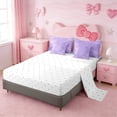 thumbnail image 3 of Erosebridal Purple Cheetah Print 7 Pieces Bedding Comforter Set,Leopard Animal Texture Pattern Full Bedding Set For Girls Kids,Reversible, 3 of 7