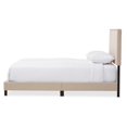 thumbnail image 3 of Baxton Studio Ramon Modern and Contemporary Beige Linen Upholstered Queen Size Bed with Nail Heads, 3 of 6