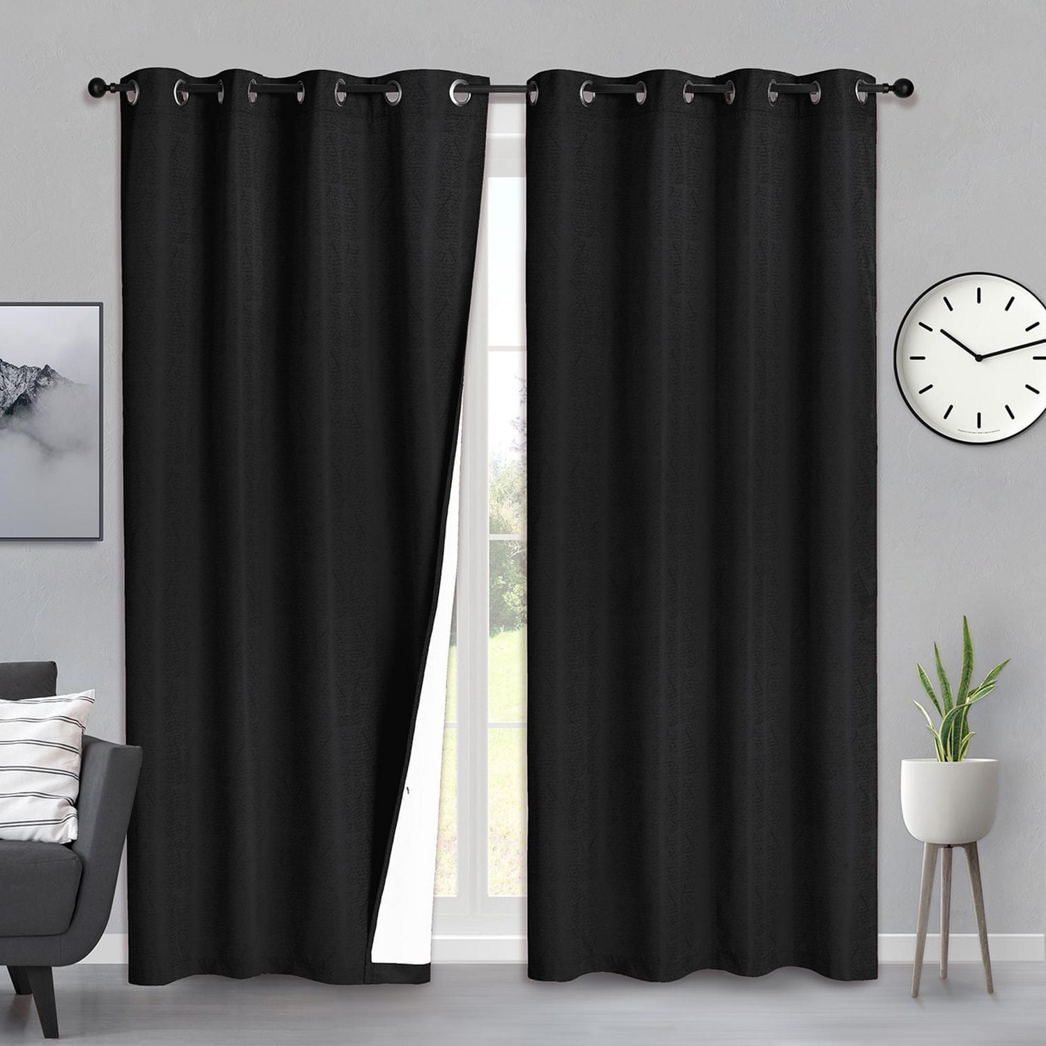Safdie & Co. Rideau Tissé Obscurissant 54X84L Brique Noir