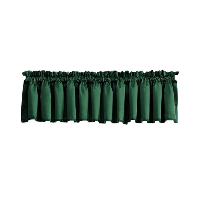 Feltree Cottage-Style Polyester Window Valance Curtain, Thermal Insulating Rod Pocket Design for Living Room/Kitchen Decor, 54-Inch Standard Size