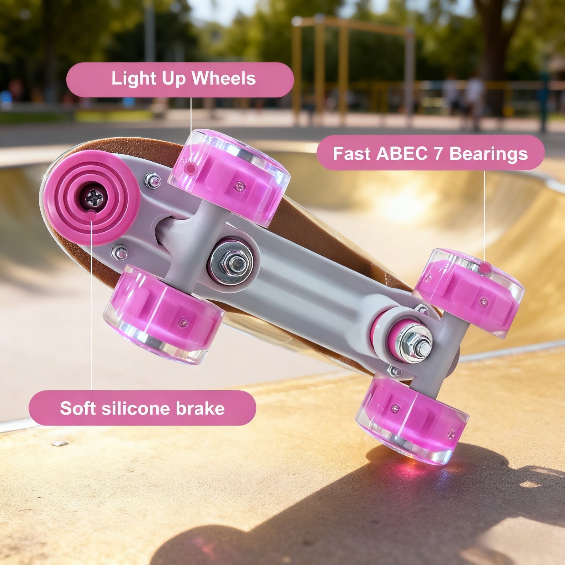 JZY High-Top Quad Roller Skates for Women & Teens,Light-Up Wheels & PU Leather Design for Indoor & Outdoor Use