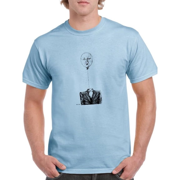 Man With Balloon Head T-Shirt Men -Mohsen Najafi Designs, Male x-Large