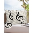 thumbnail image 6 of Outdoor Throw Pillow Cover Black Ink Musical Note Design Waterproof Cushion Covers 2 Pack Retro Sheet Music Pillow Cases Home Decoration for Patio Garden Couch Sofa, 6 of 6