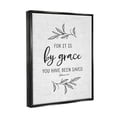 thumbnail image 3 of Stupell Industries By Grace Spiritual Verse Phrase Leaf Sprigs Graphic Art Jet Black Floating Framed Canvas Print Wall Art, Design by Lettered and Lined, 3 of 5