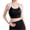 Black, variant on High Impact Shockproof Sports Bra Women Color-Blocked Elastic Push-Up Bra with Removable Breast Pads for Running Yoga Gym Daily Athletic Wear White XL