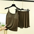 thumbnail image 2 of GDREDA Femmes Pajamas's Tenue d'Été Ensemble de Pyjama 2 Pcs Pyjama Décontracté pyjamas Ensemble Doux Femmes Ensembles de Pyjama pyjamas Vert Armée,G, 2 of 6