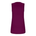thumbnail image 5 of Women's Sexy Pleated Square Neck Sleeveless Vest Top, Fashion Solid Color Summer Casual Blouse for Daily Outfits and Streetwear,Dark Purple 2XL, 5 of 5