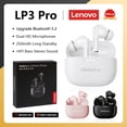 thumbnail image 2 of Lenovo-auriculares inalámbricos Lp3 pro TWS, cascos originales con Bluetooth 5,2, sonido HIFI, reducción de ruido, llamada HD, baja latencia qym unisex, 2 of 2