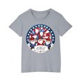thumbnail image 5 of GERsome Girls Boys 4th of July T-Shirts Unisex Kids American Flag Cotton Short Sleeve Crewneck Shirts USA Stars and Stripes Patriotic Tops, 7-8 Years, 5 of 6