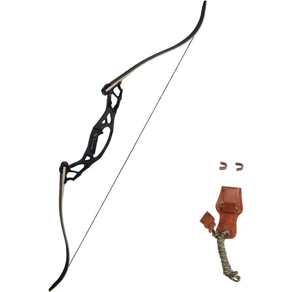 Lion 62" Takedown Hunting Recurve Bow Metal Riser 30 35 40 45 50 55 60 65 70 Lbs Right Handed