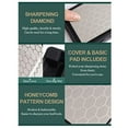 thumbnail image 2 of Double-Sided Diamond Sharpening Stone,Whetstone Honeycomb Surface Plate with Non-Slip Base(400/1000 Grit), 2 of 8