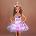 thumbnail image 4 of Vestido de tutú de unicornio brillante para niñas, vestidos de unicornios brillante para niños, vestido de princesa para fiesta de Halloween, ropa para niños, 4 of 4