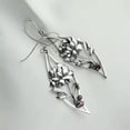 thumbnail image 5 of K-KED Women 925 Silver Flower Ear Dangle Cubic Zirconia Drop Earrings Wedding Jewelry-Silver, 5 of 5
