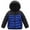 Blue, variant on Girls Hoodie Coat Girls' Winter Jacket - Heavyweight Quilted Down Jacket - Insulated Hooded Outerwear Coat for Girls Size 6T 7T (Light Pink,6-7 Years)