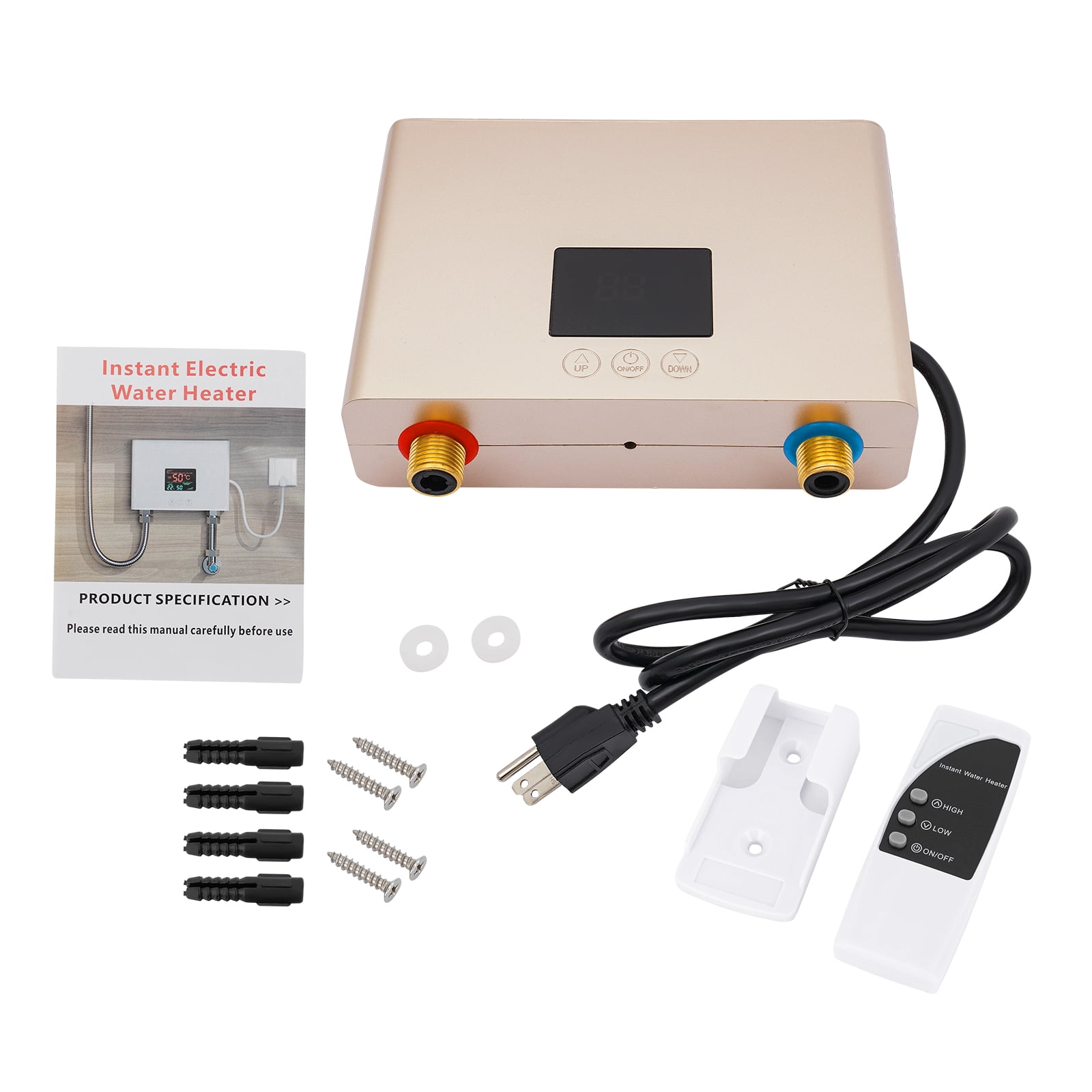 3000W 110V Mini Electric Water Heater, Water Heater, Tankless Water Heater (Batteries Not Included)