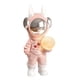 thumbnail image 1 of Escultura de figura de astronauta sosteniendo una lámpara, adorno de piso para dormitorio. Rosado, 1 of 9