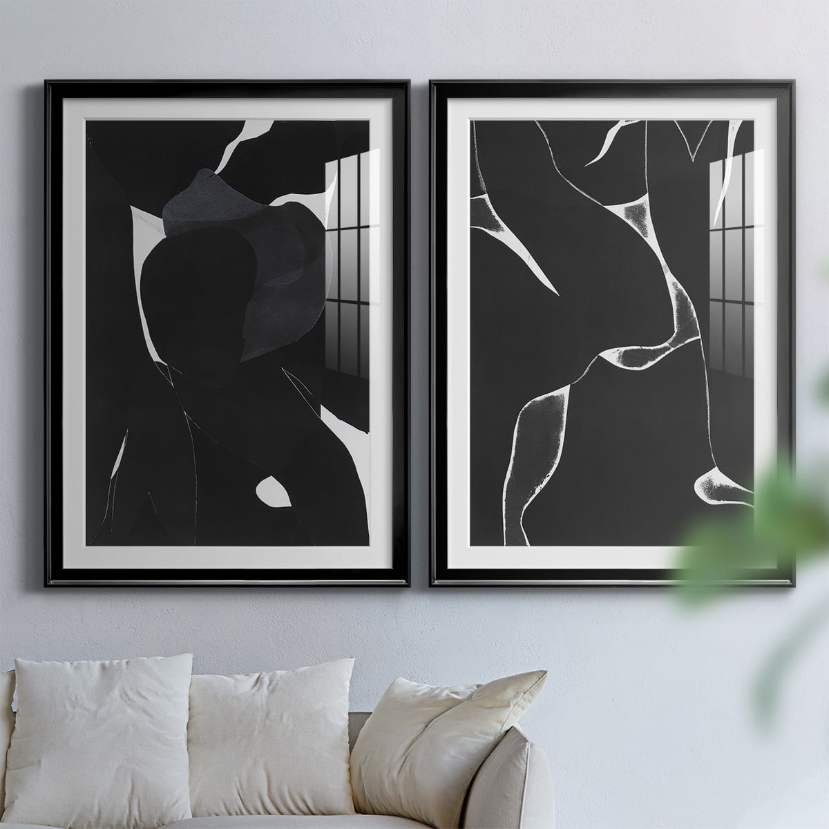 Wexford Home Night Bloom I Premium Framed Print, 22.5" x 30.5" - Ready to Hang, Black (Set of 2)
