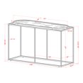thumbnail image 6 of Jaide Metal Console Table, Champagne and Black Faux Marble, 6 of 6