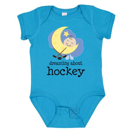 

Inktastic Dreaming About Hockey Gift Baby Boy or Baby Girl Bodysuit