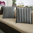 thumbnail image 2 of Set of 2 White and Black Sunbrella Outdoor Pillow 18", 2 of 2