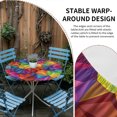 thumbnail image 2 of Colorful Geometric Round Tablecloth for 55-60 Inch Tables,Fitted Table Cover with Elastic Edge,Modern Rainbow Ombre Abstract Art Waterproof Outdoor Table Cloth Protector for Patio Garden Dinner, 2 of 9
