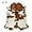 LE1-42, variant on HOMORE Cowhide Rug, Cute Cow Print Rug for Living Room Faux Cow Hide Animal Print Carpet for Bedroom Office Table,2.3'x3.6',Brown