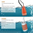 thumbnail image 4 of eYotto 6ft Outdoor Camping Portable Shower USB Chargeable Camp Shower Head Orange Hand Held Sprayer, 4 of 6